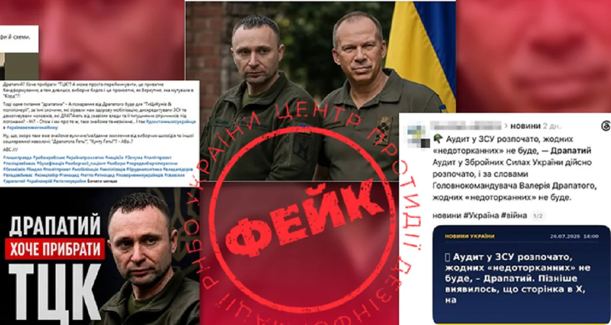 На головкома Драпатого розпочалася масована дезінформаційна атака - ЦПД